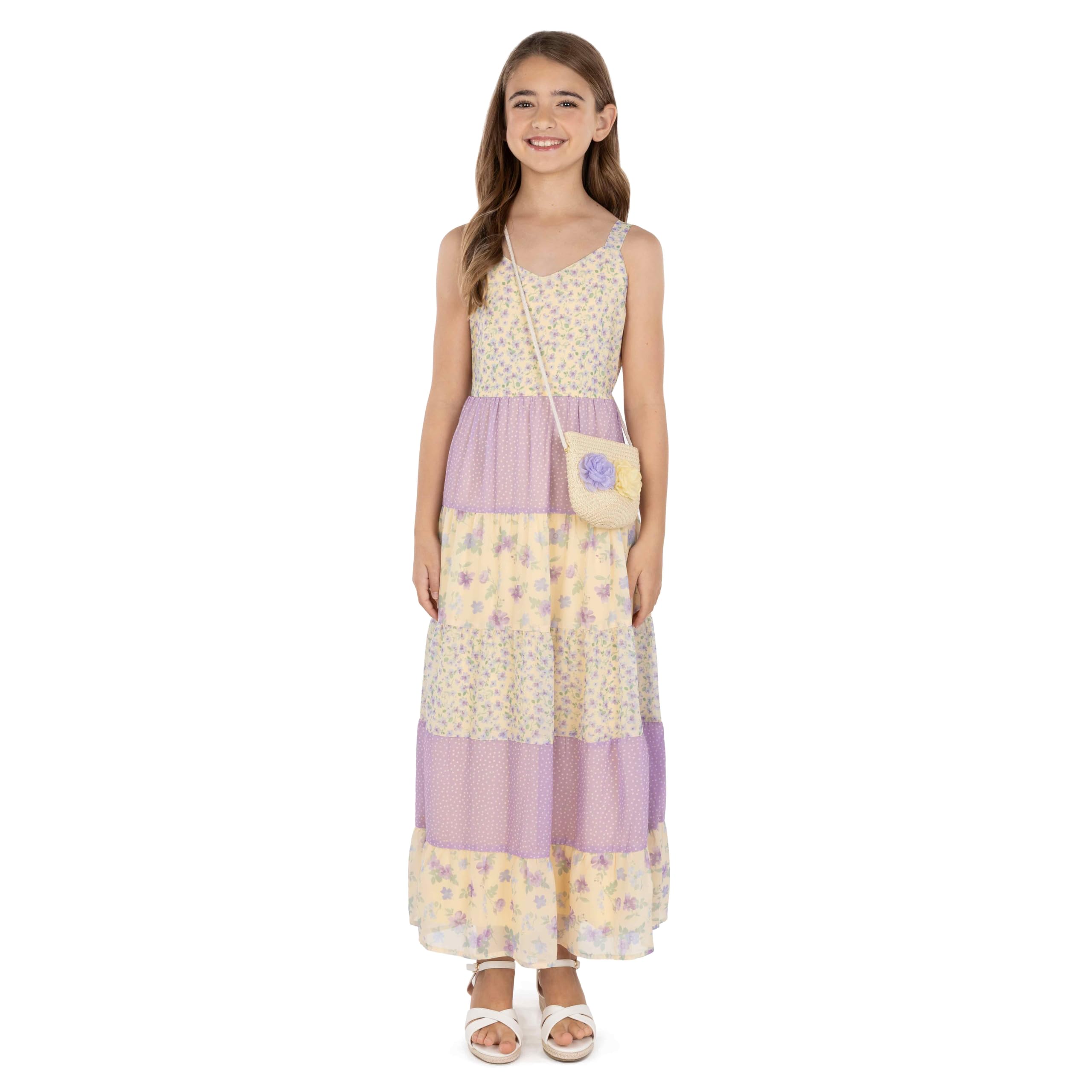 Speechless Girls' Sleeveless Chiffon Maxi Tiered Dress for Special Occasions
| Speechless Girls' Sleeveless Chiffon Max